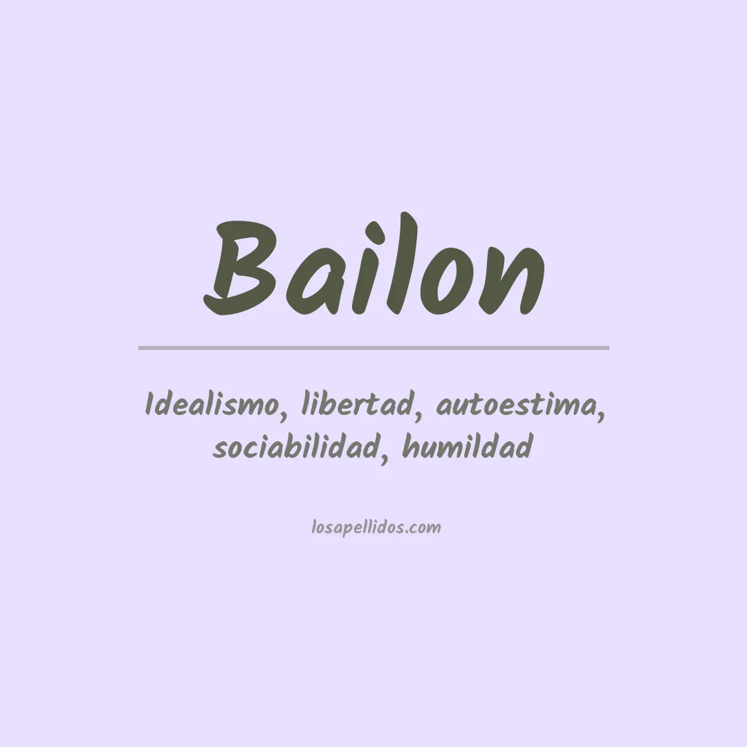 Apellido Bailón