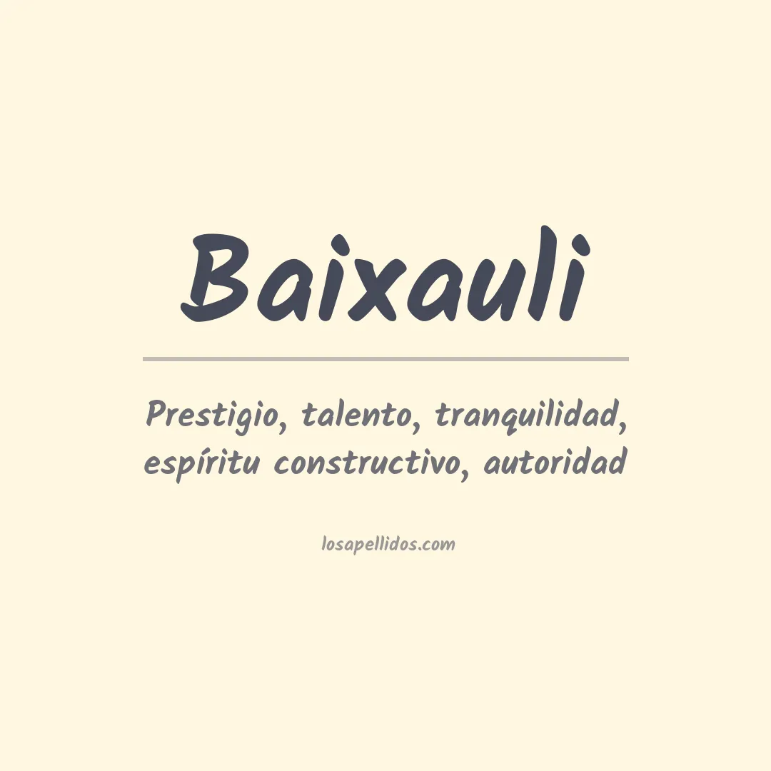 Apellido Baixauli