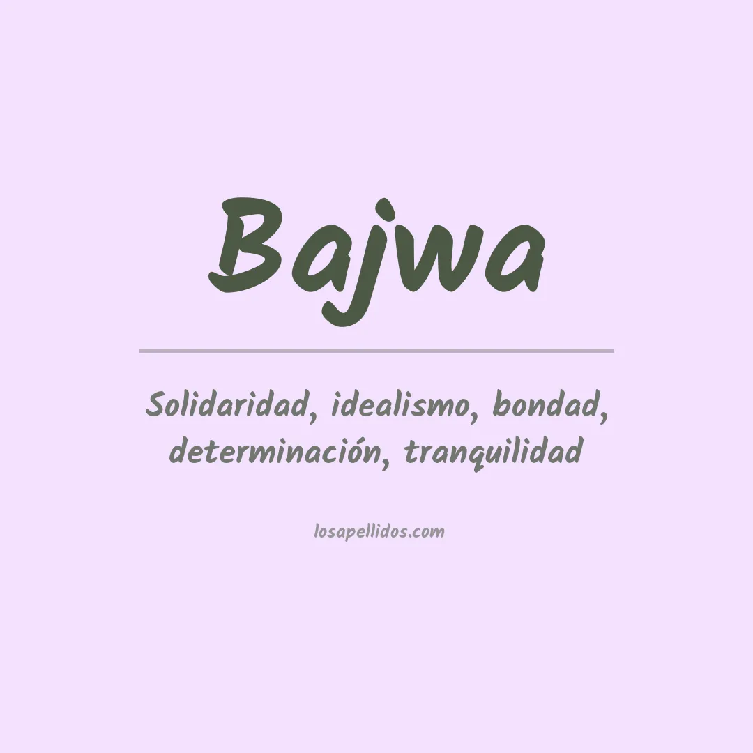 Apellido Bajwa