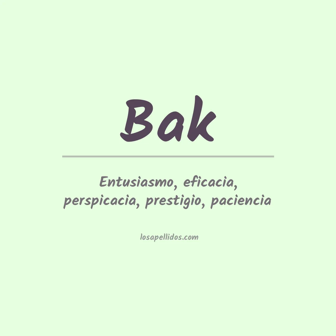 Apellido Bak