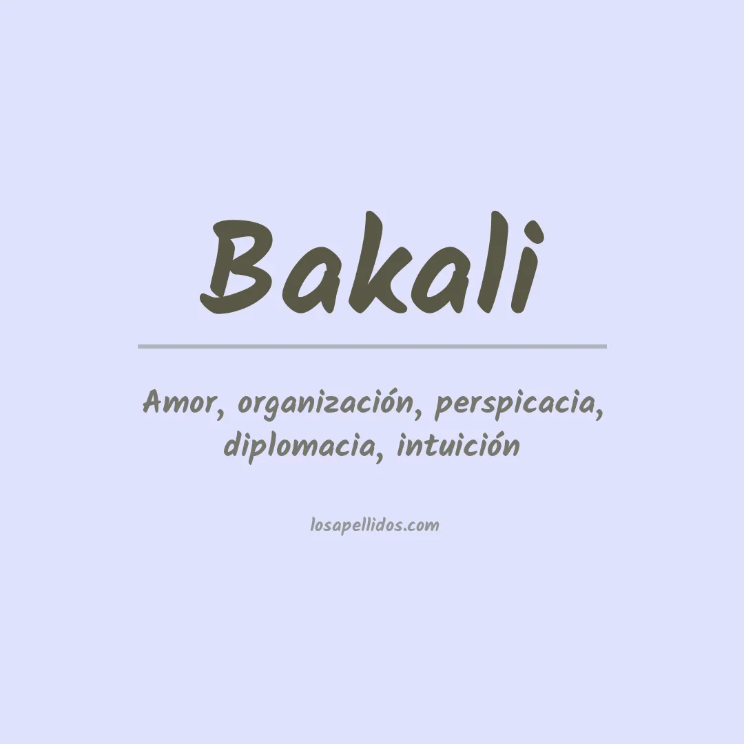 Apellido Bakali