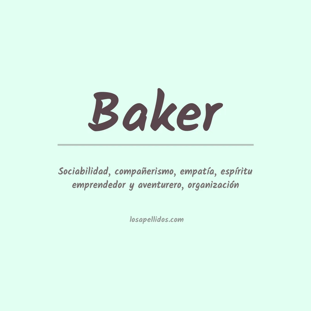 Apellido Baker
