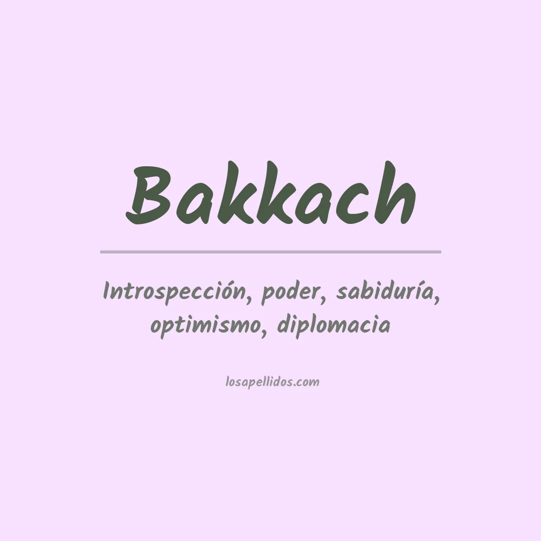 Apellido Bakkach
