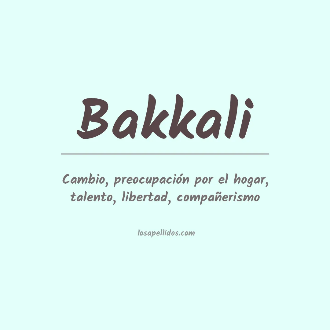 Apellido Bakkali