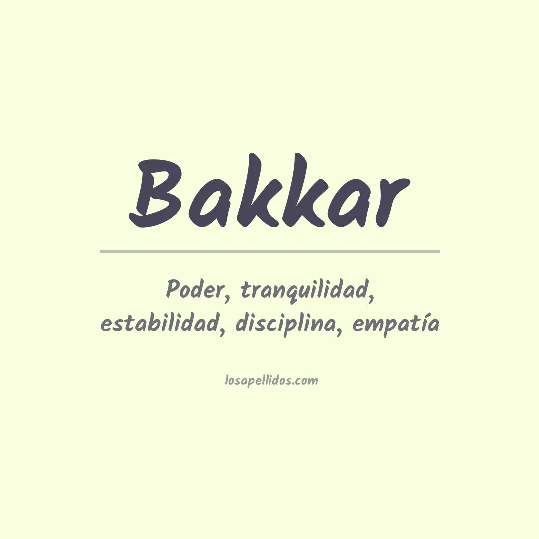 Apellido Bakkar