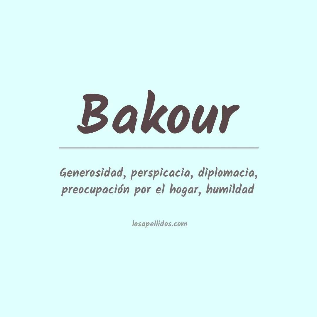Apellido Bakour