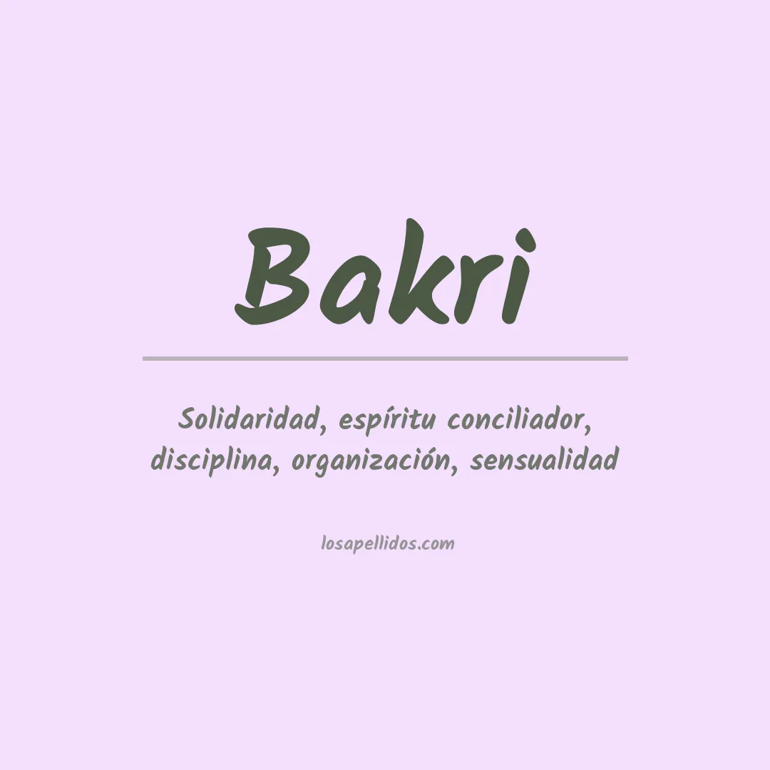 Apellido Bakri