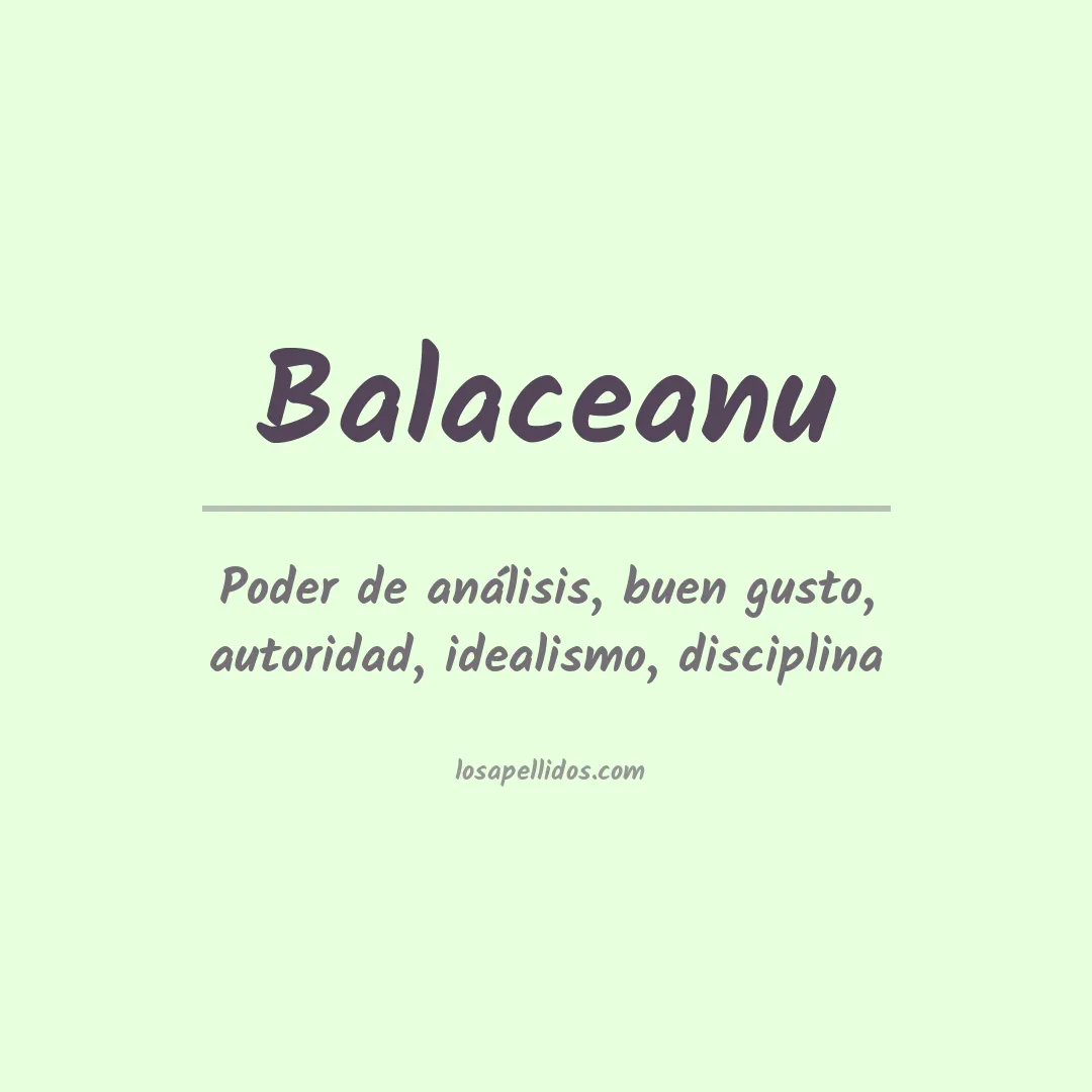 Apellido Balaceanu