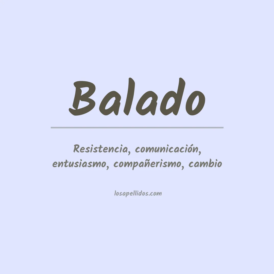 Apellido Balado