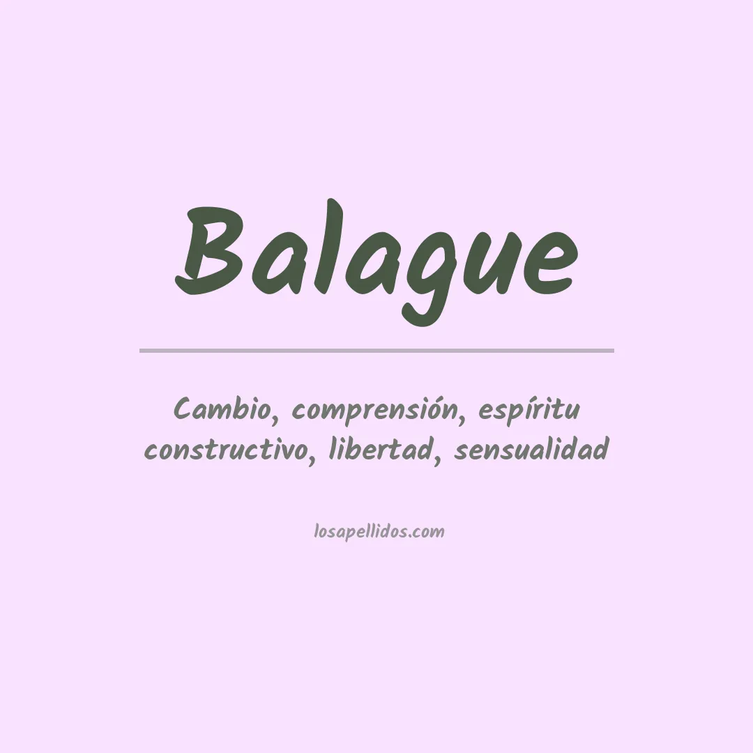 Apellido Balague