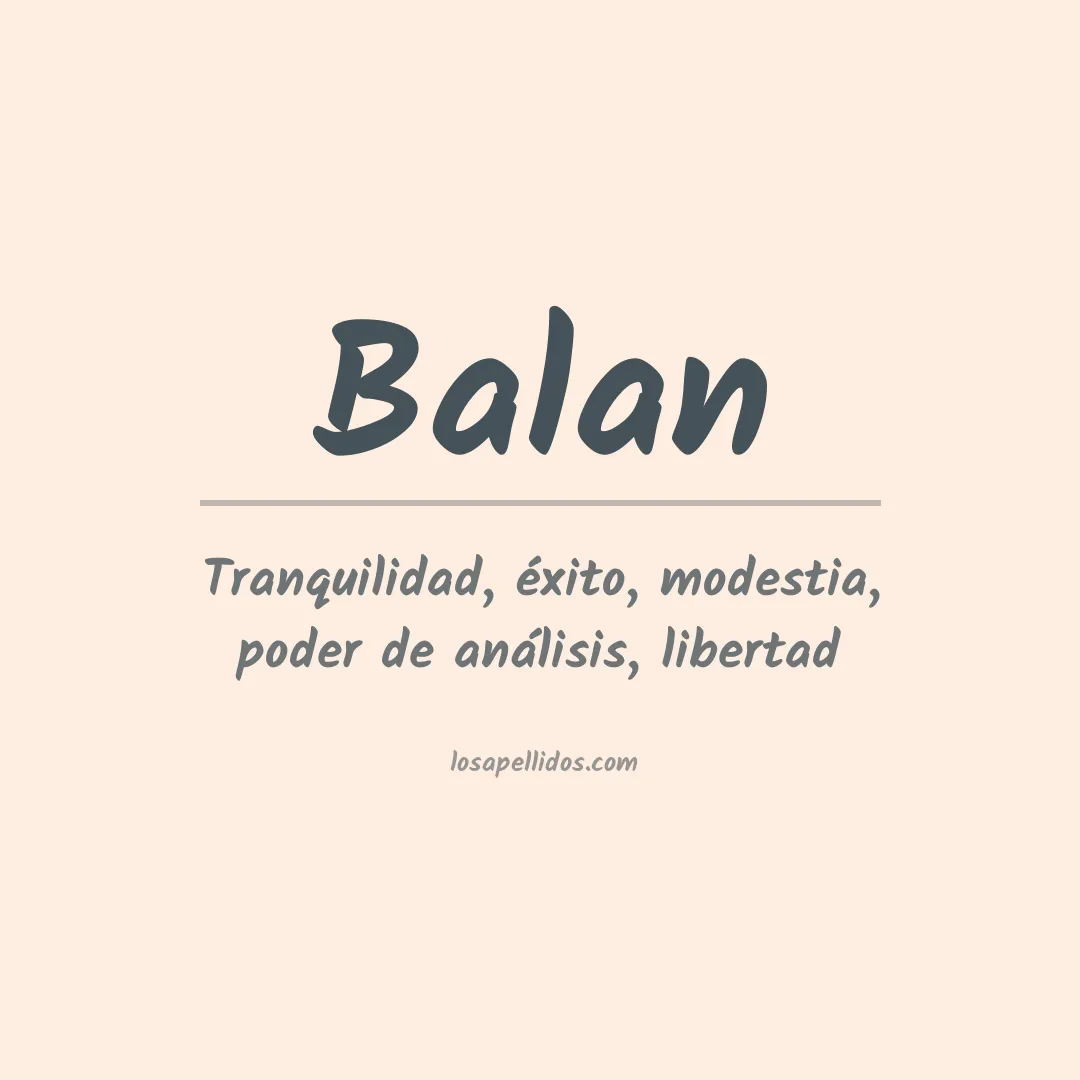 Apellido Balan