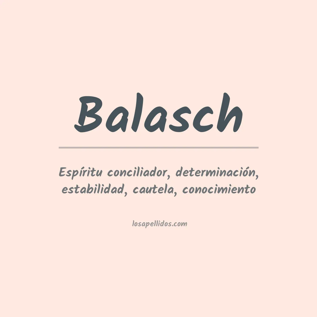 Apellido Balasch