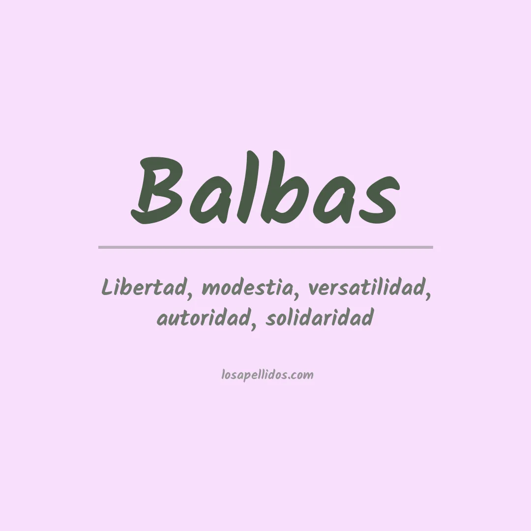 Apellido Balbas