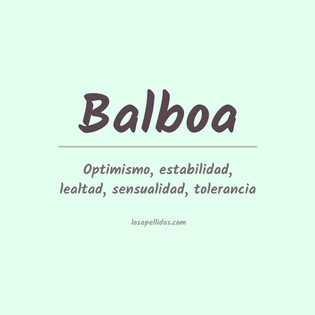 Apellido Balboa