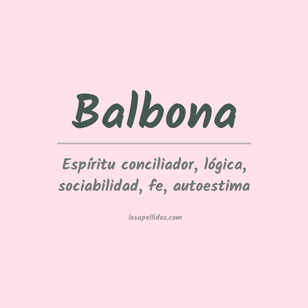 Apellido Balbona