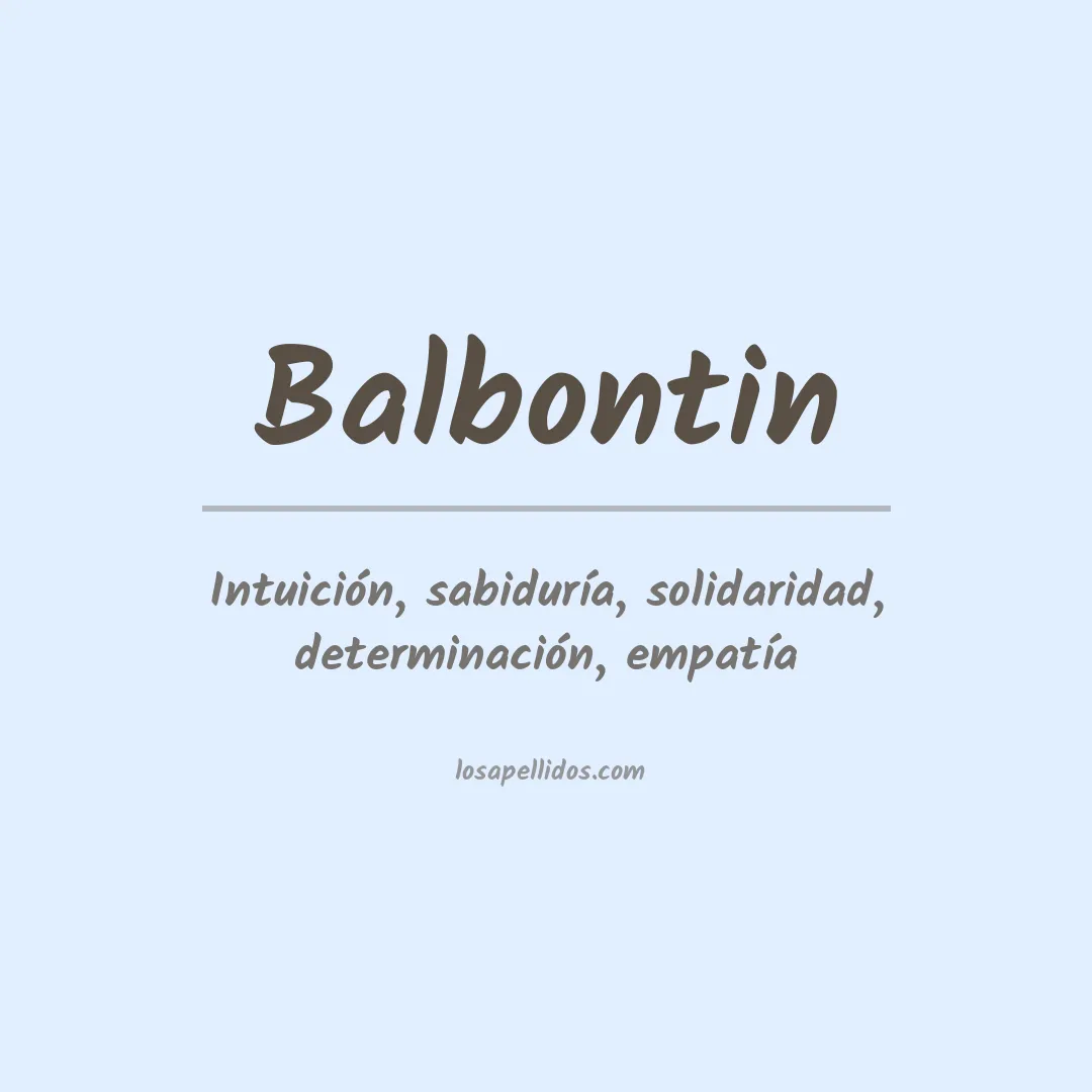 Apellido Balbontin