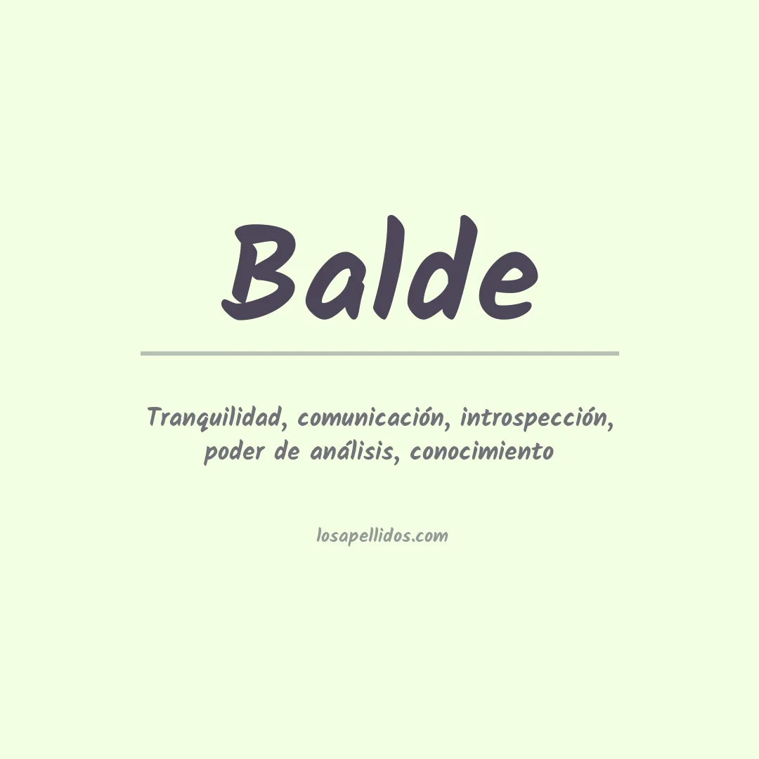 Apellido Balde