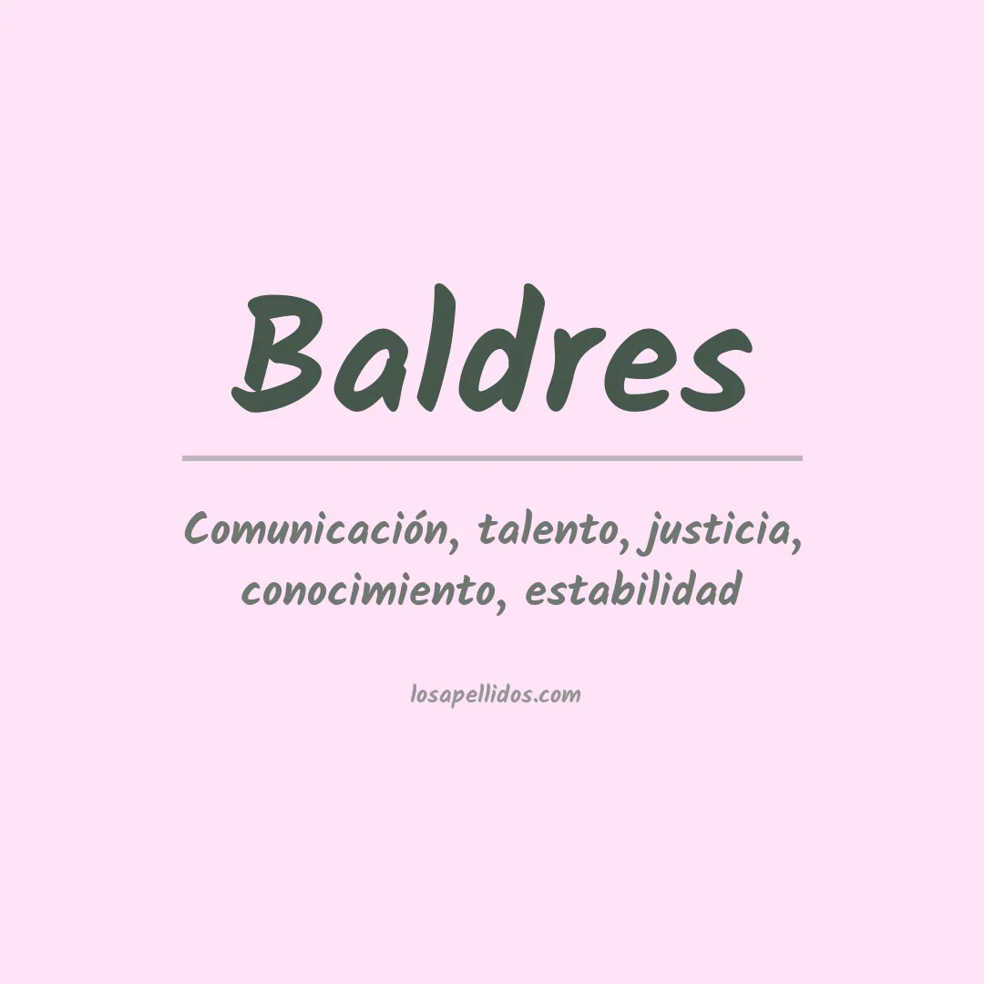 Significado del Apellido Baldres