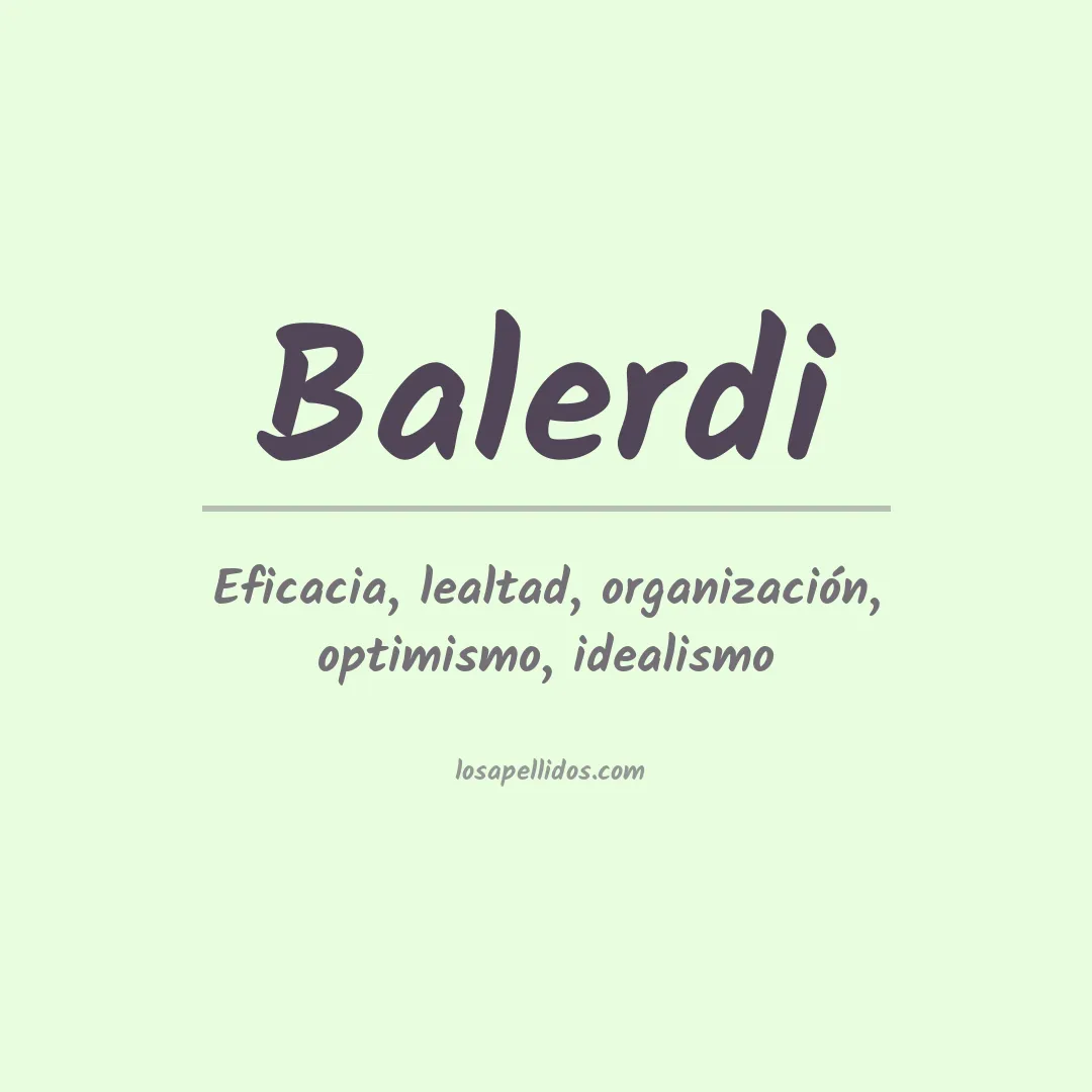 Apellido Balerdi