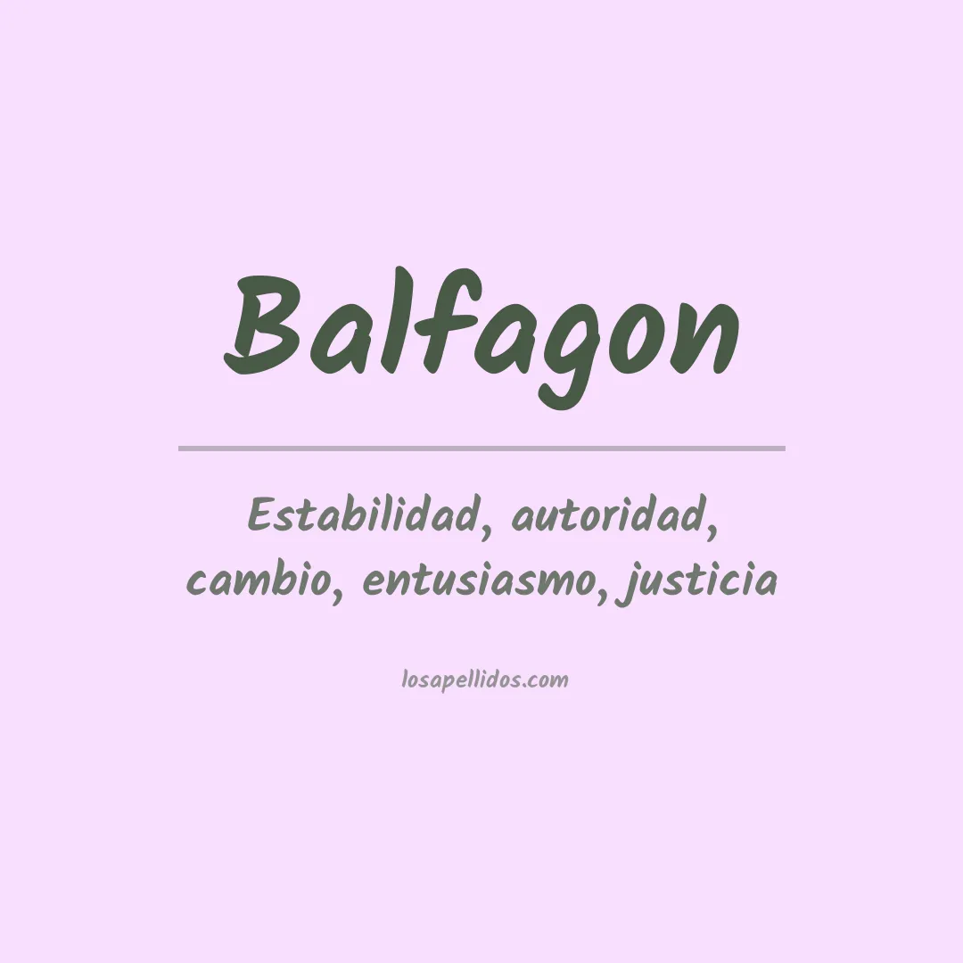 Apellido Balfagon