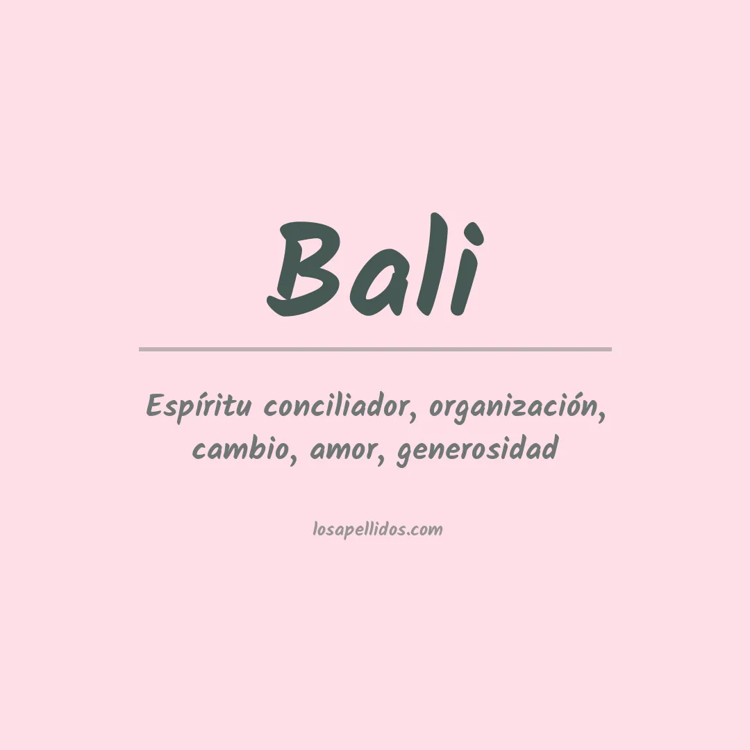 Apellido Bali