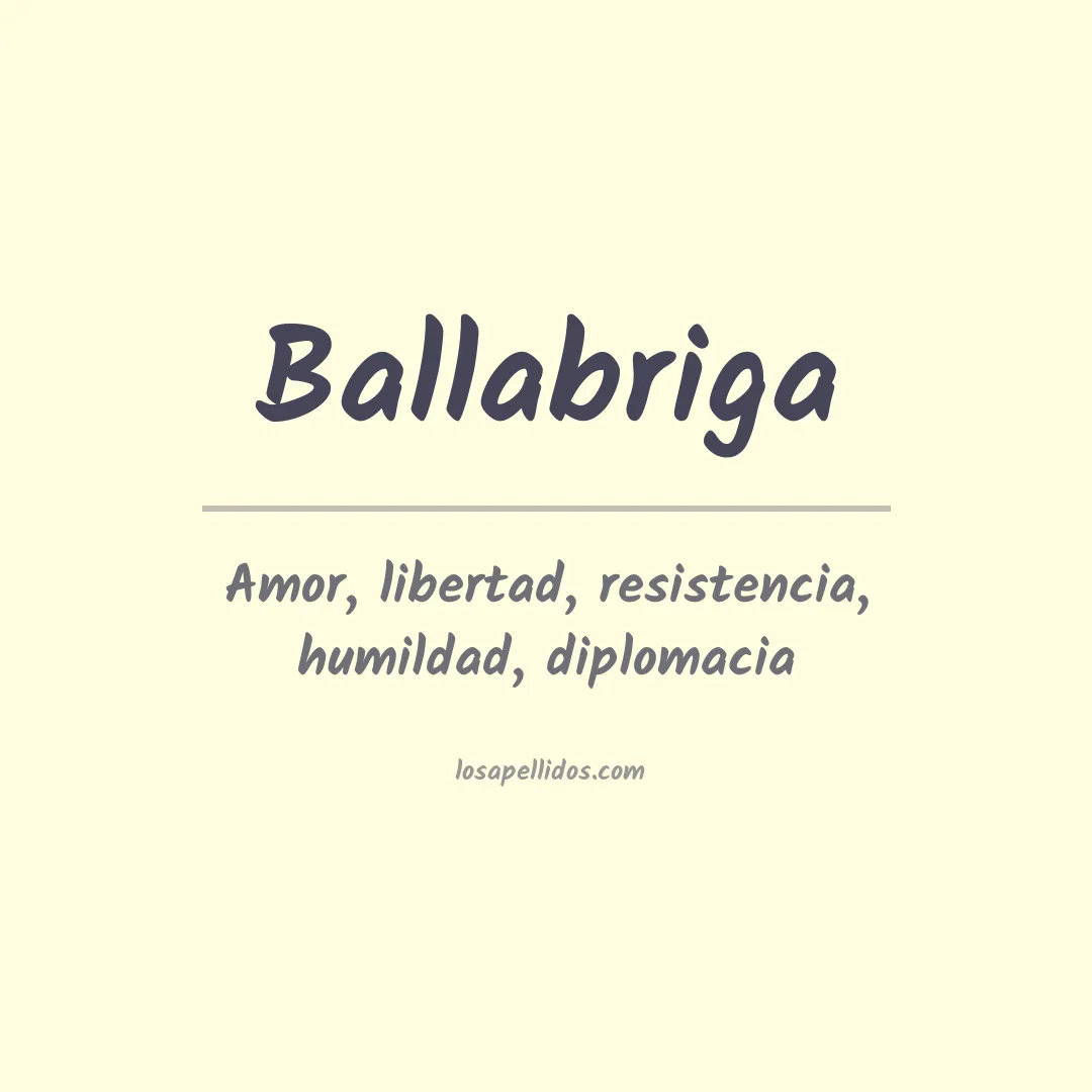 Apellido Ballabriga