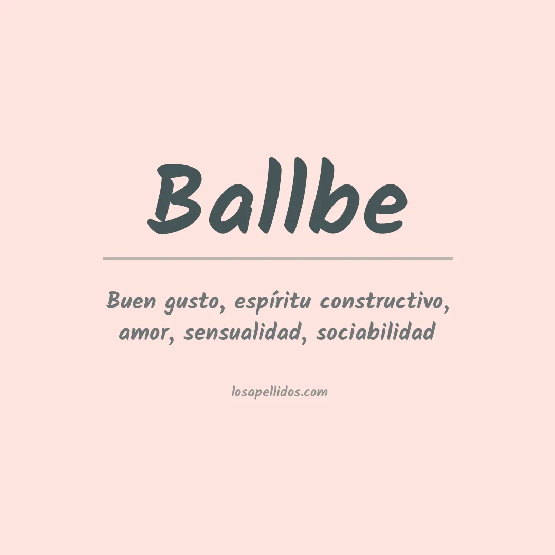 Apellido Ballbe