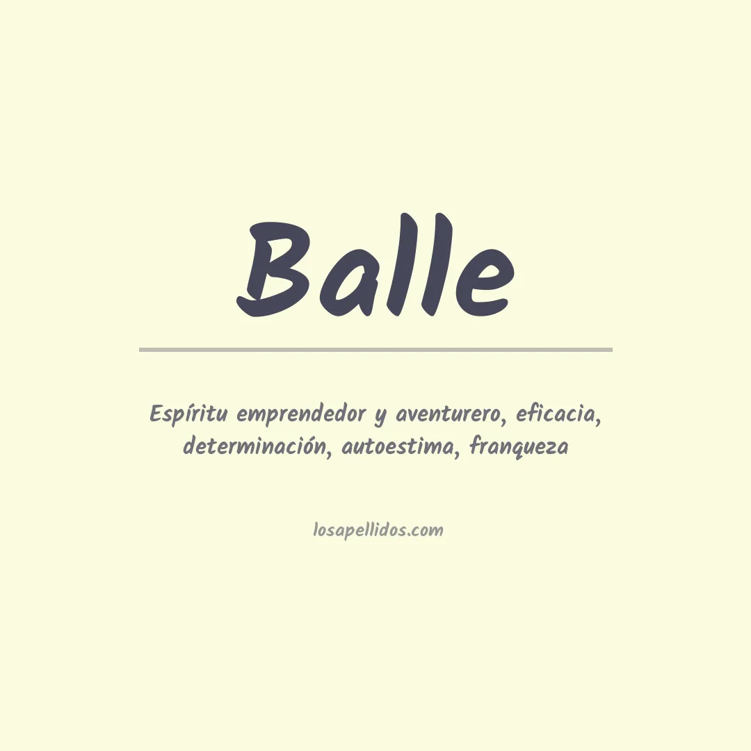 Apellido Balle