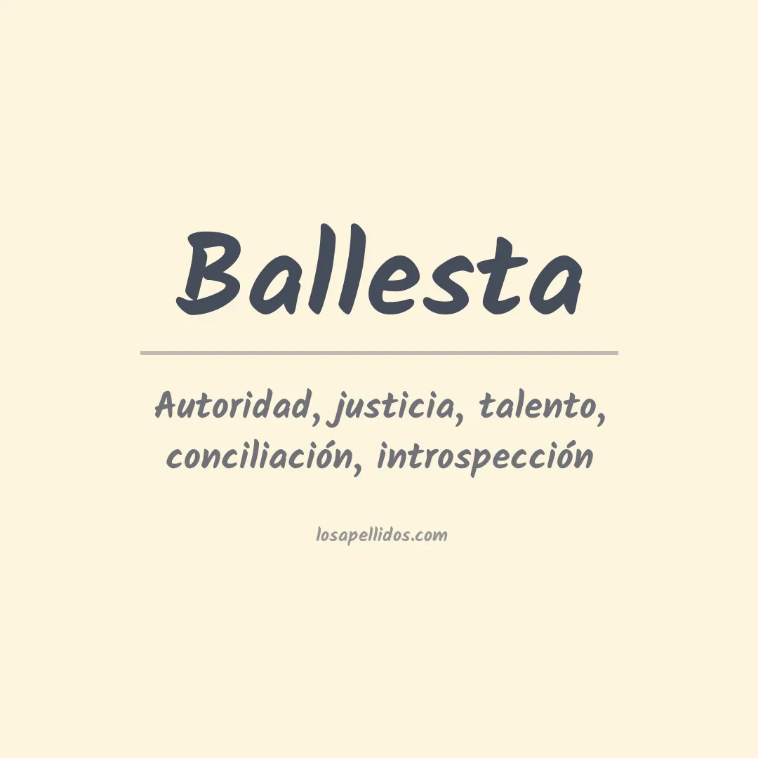 Apellido Ballesta