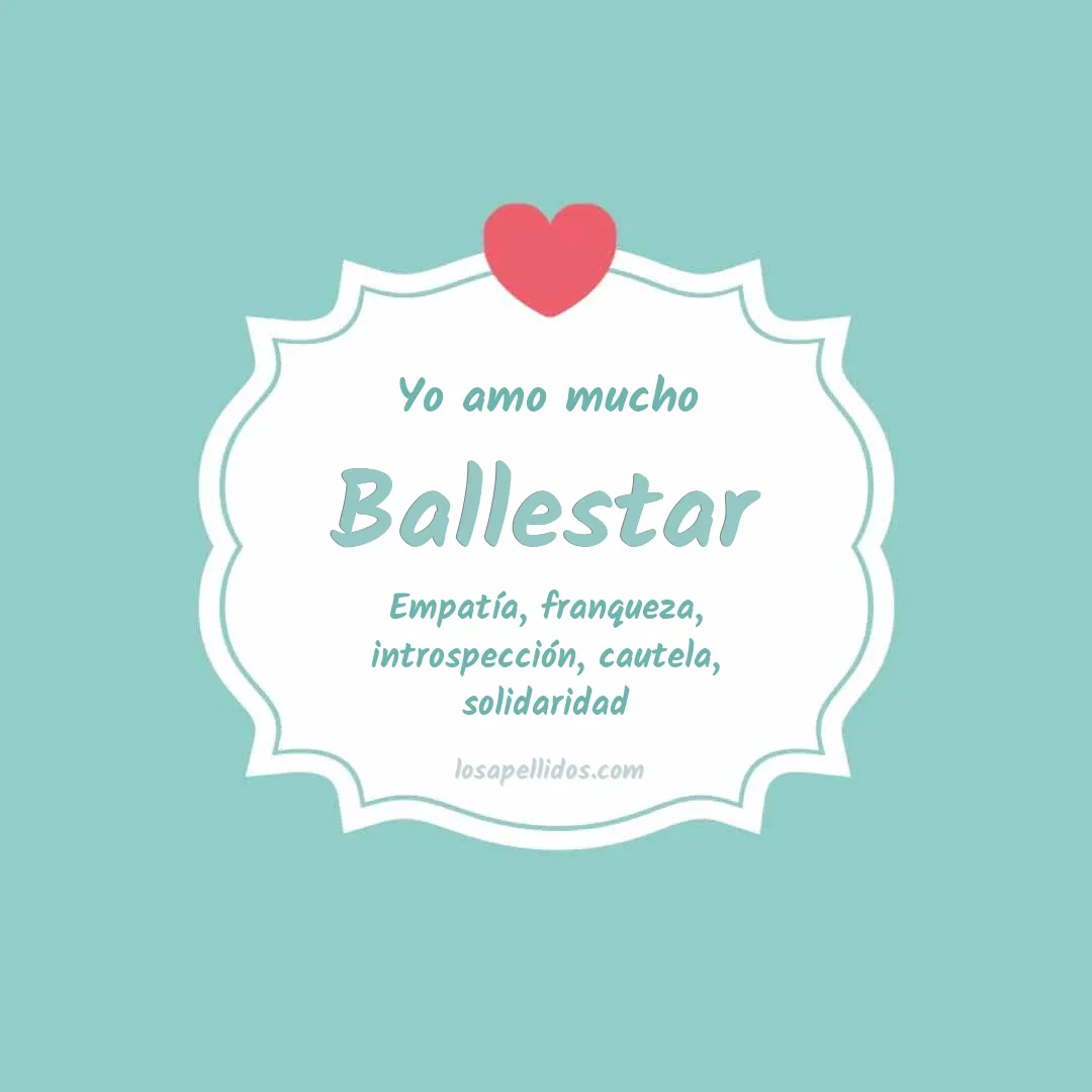 Yo amo mucho Ballestar