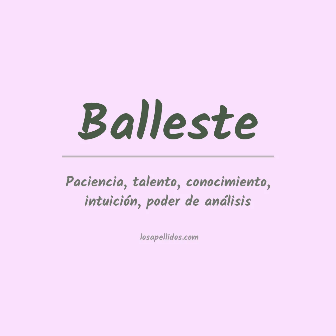 Apellido Balleste