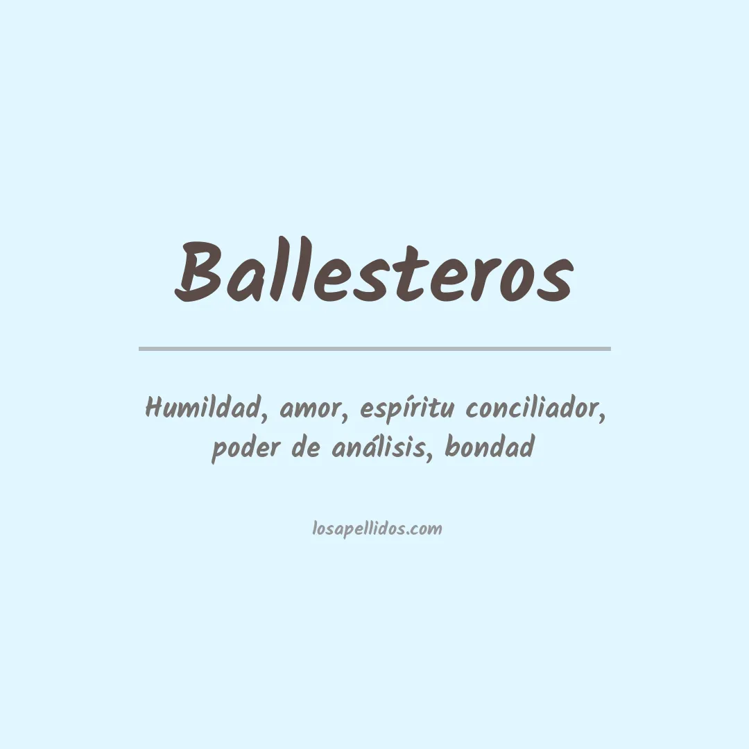 Apellido Ballesteros