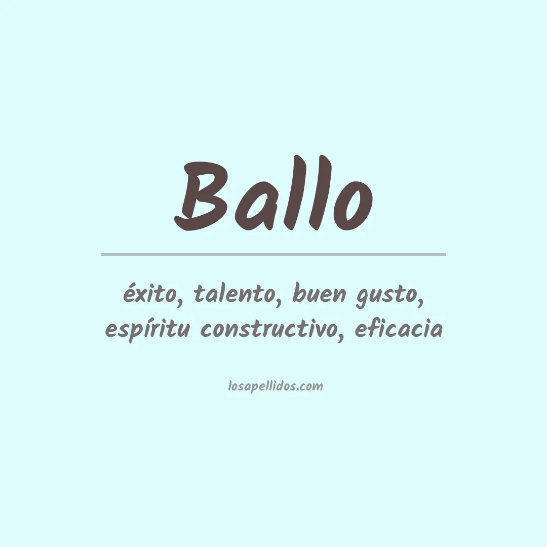 Apellido Ballo