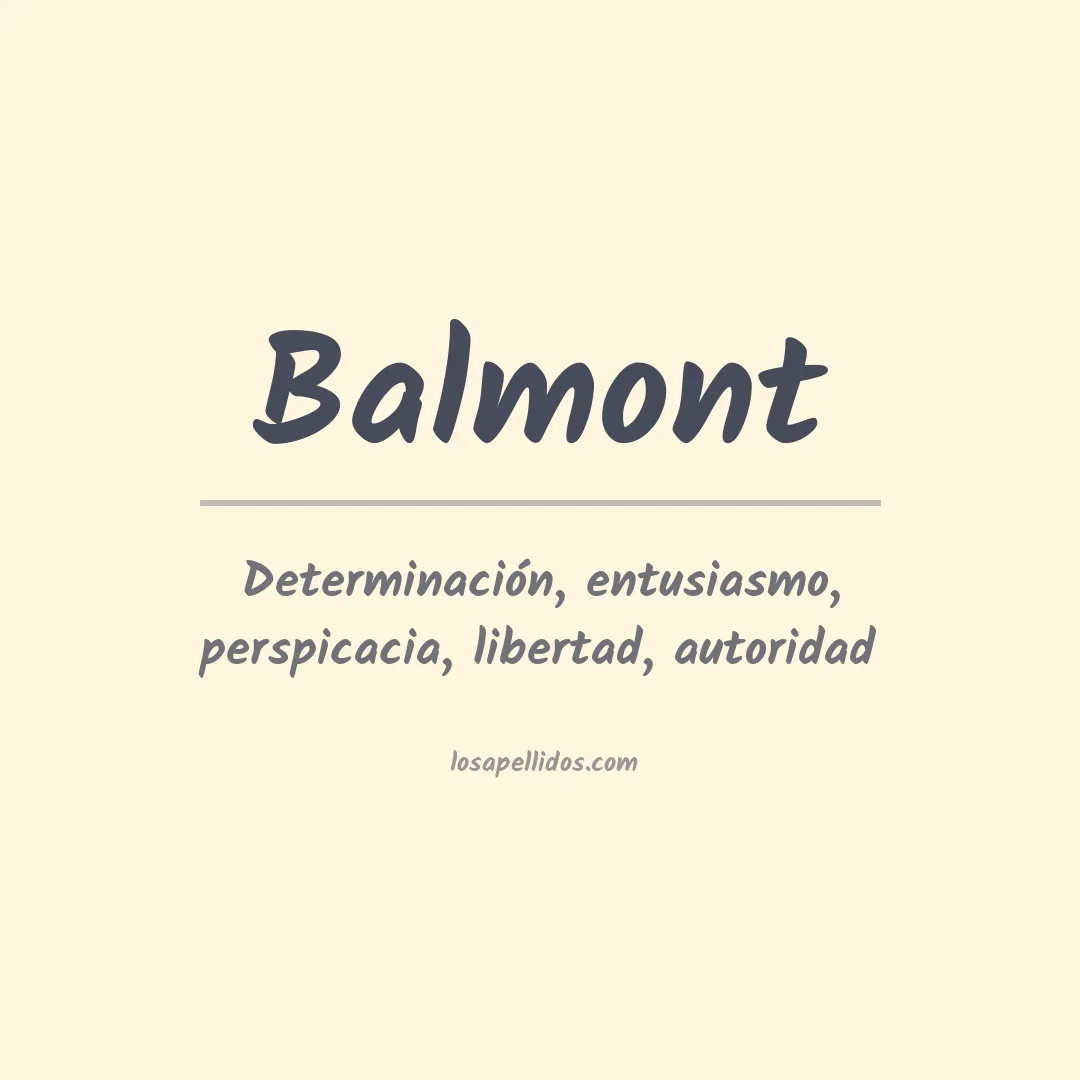 Apellido Balmont