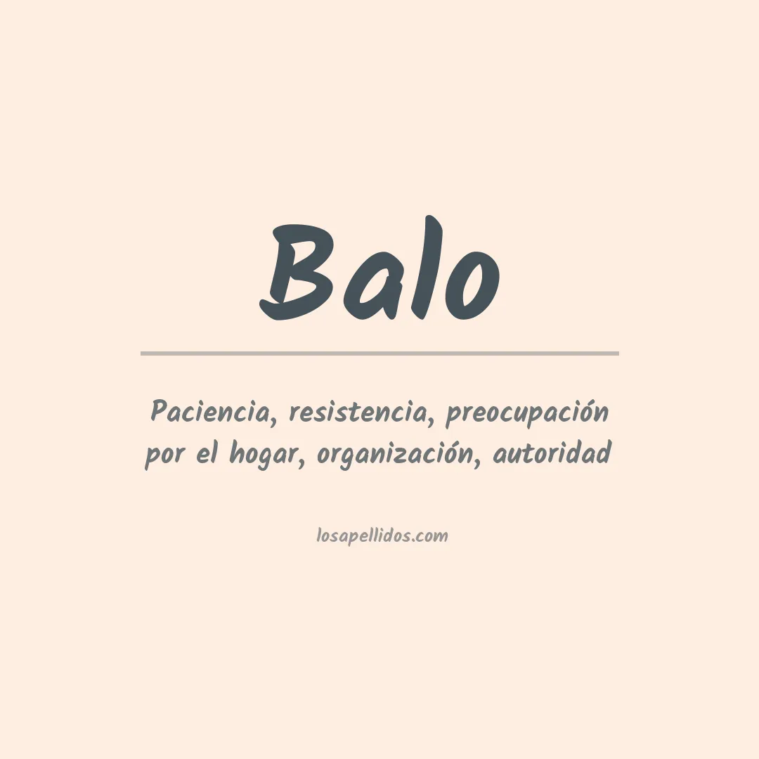 Apellido Balo
