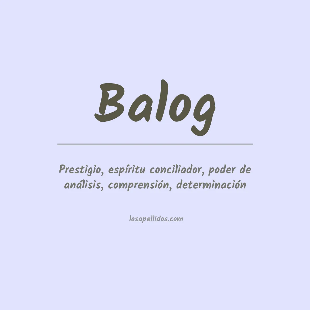 Apellido Balog