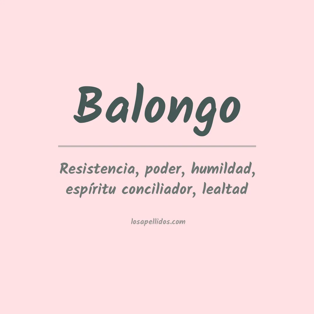 Apellido Balongo