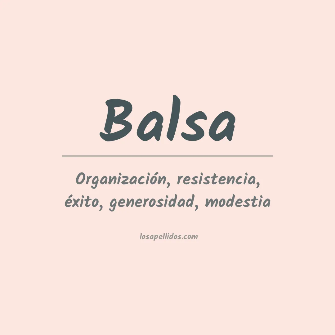 Apellido Balsa