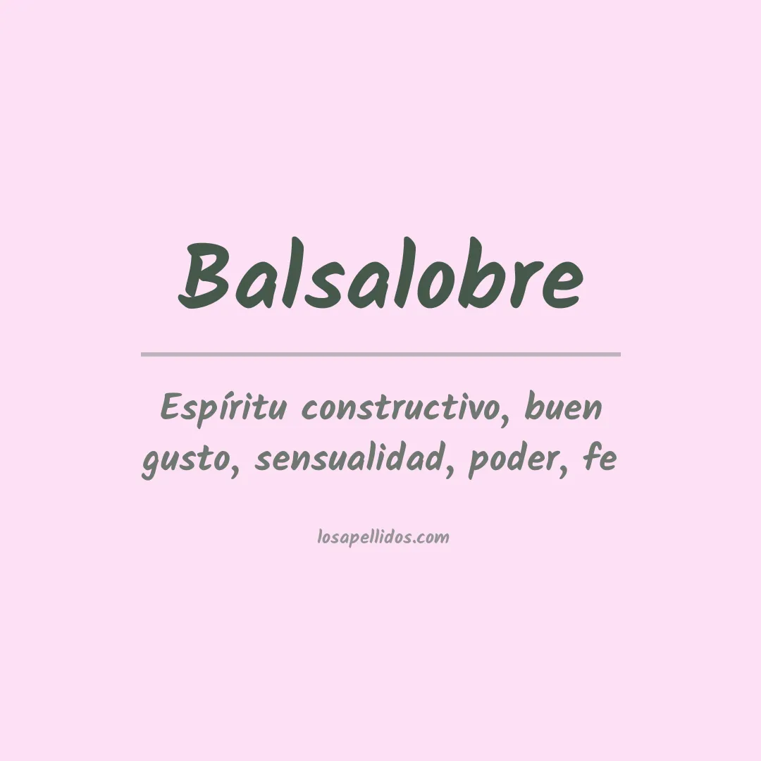 Apellido Balsalobre