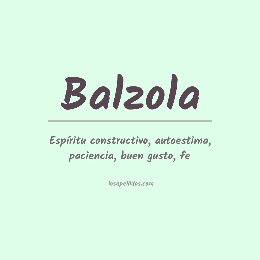 Apellido Balzola