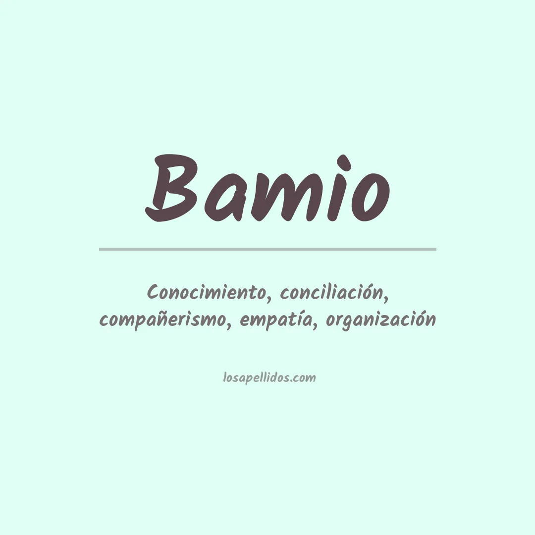 Apellido Bamio