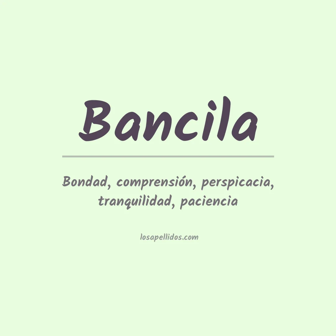 Apellido Bancila
