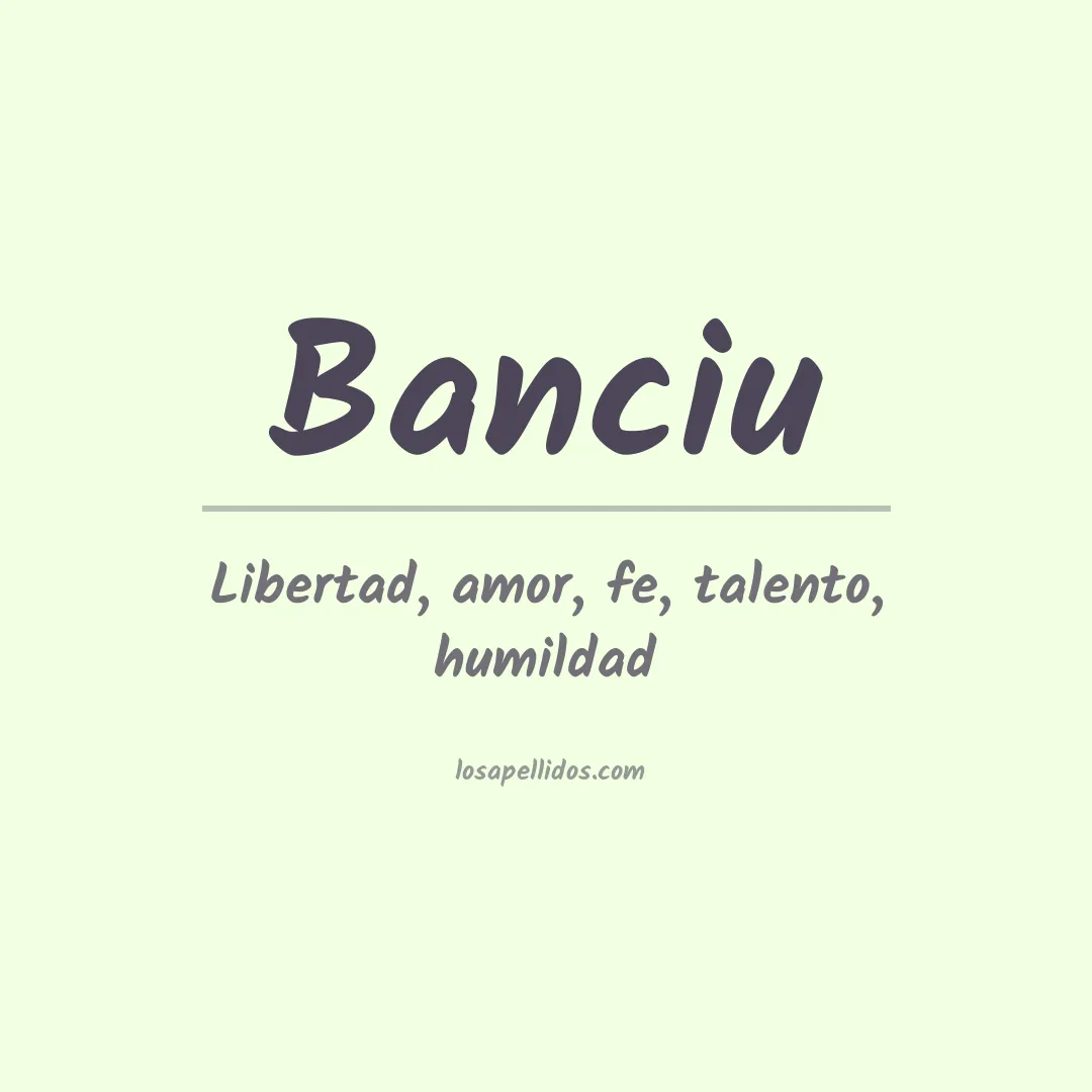 Apellido Banciu