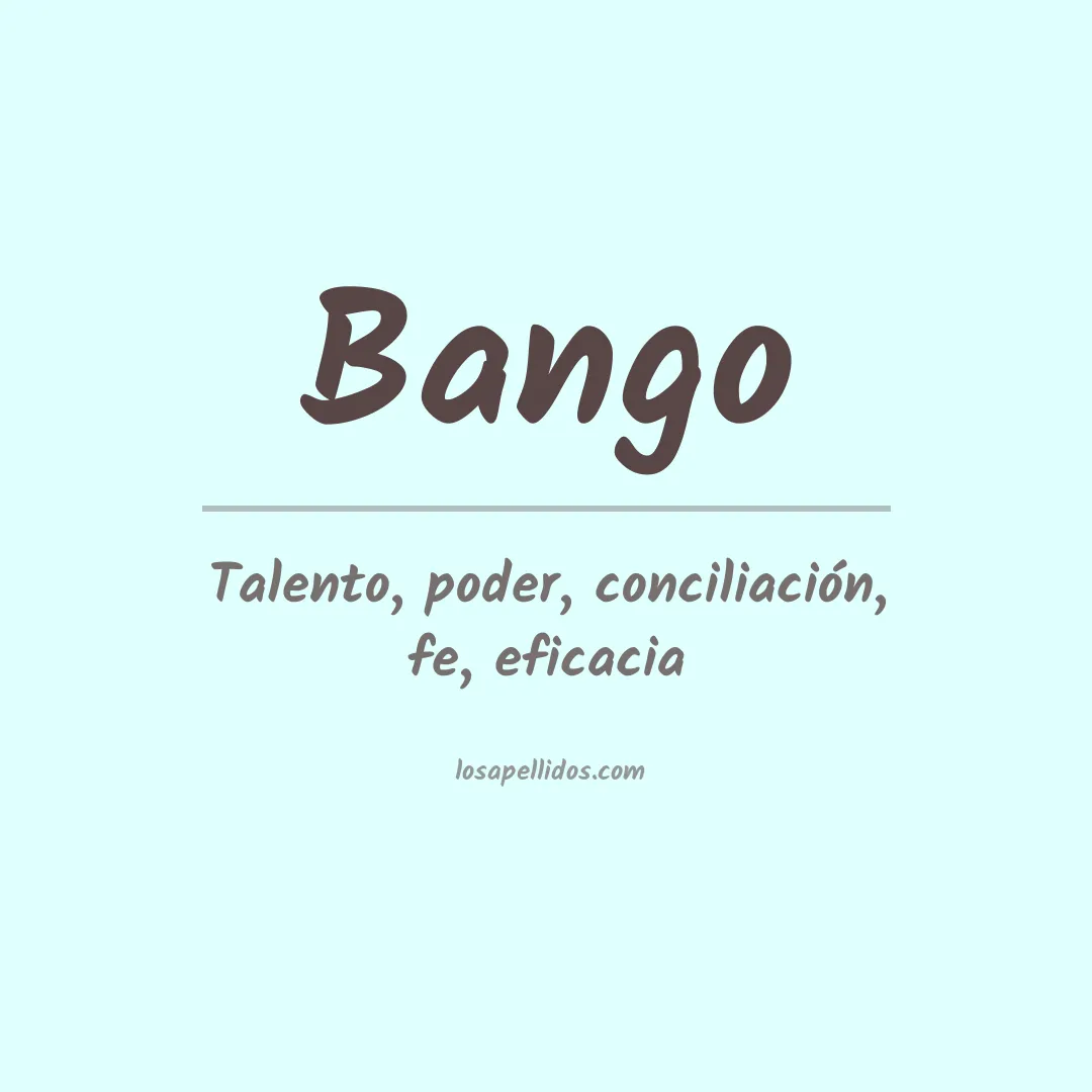 Apellido Bango