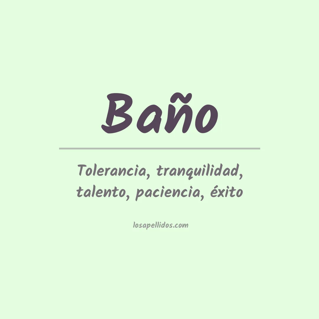 Apellido Baño