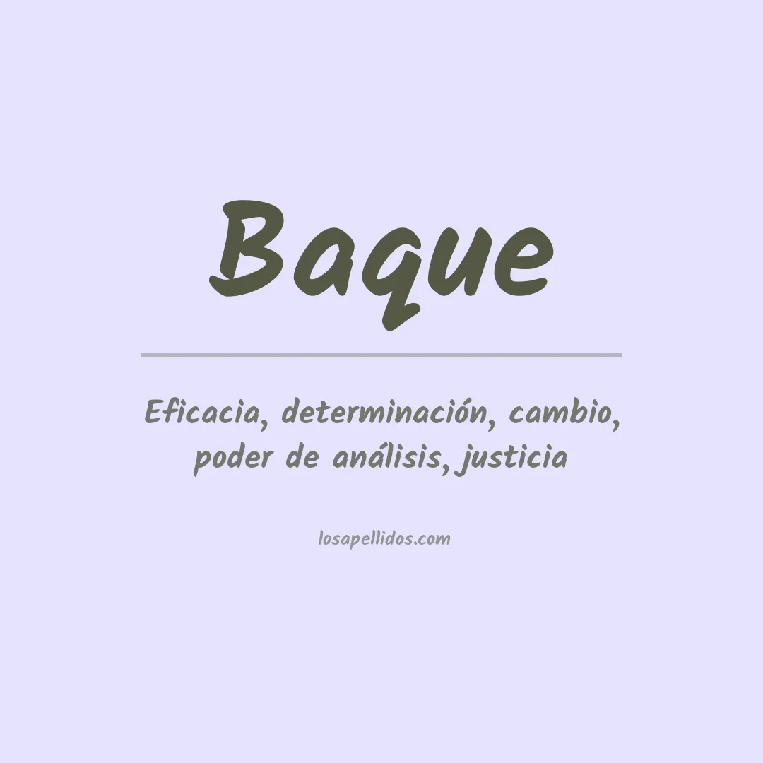 Apellido Baque