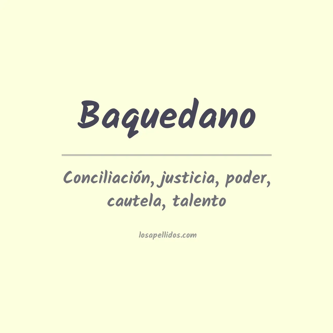 Apellido Baquedano