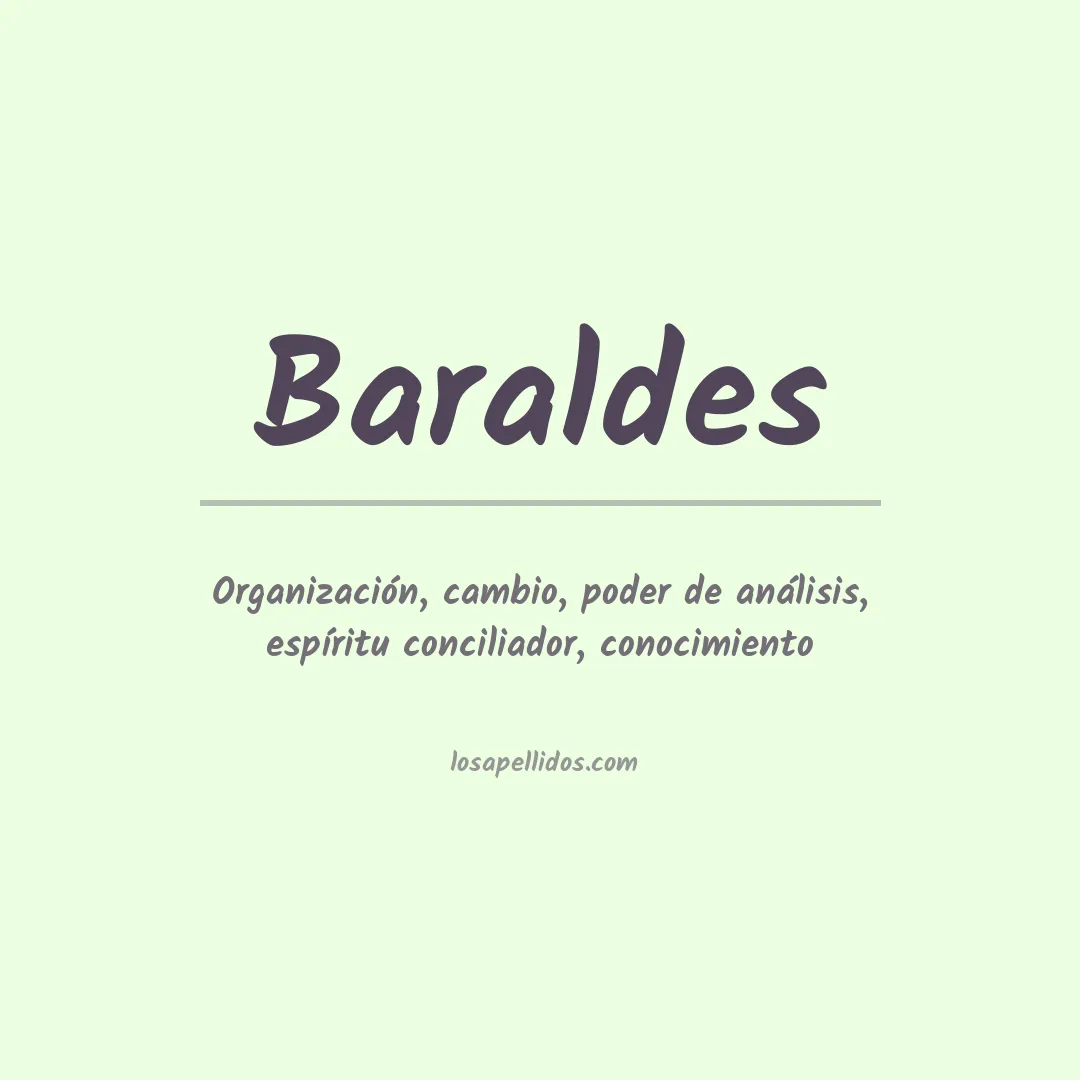 Significado del Apellido Baraldes