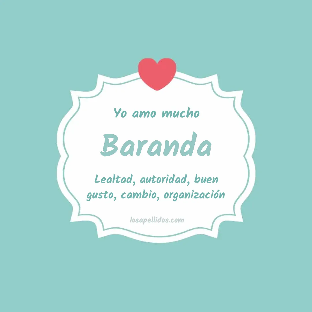Yo amo mucho Baranda