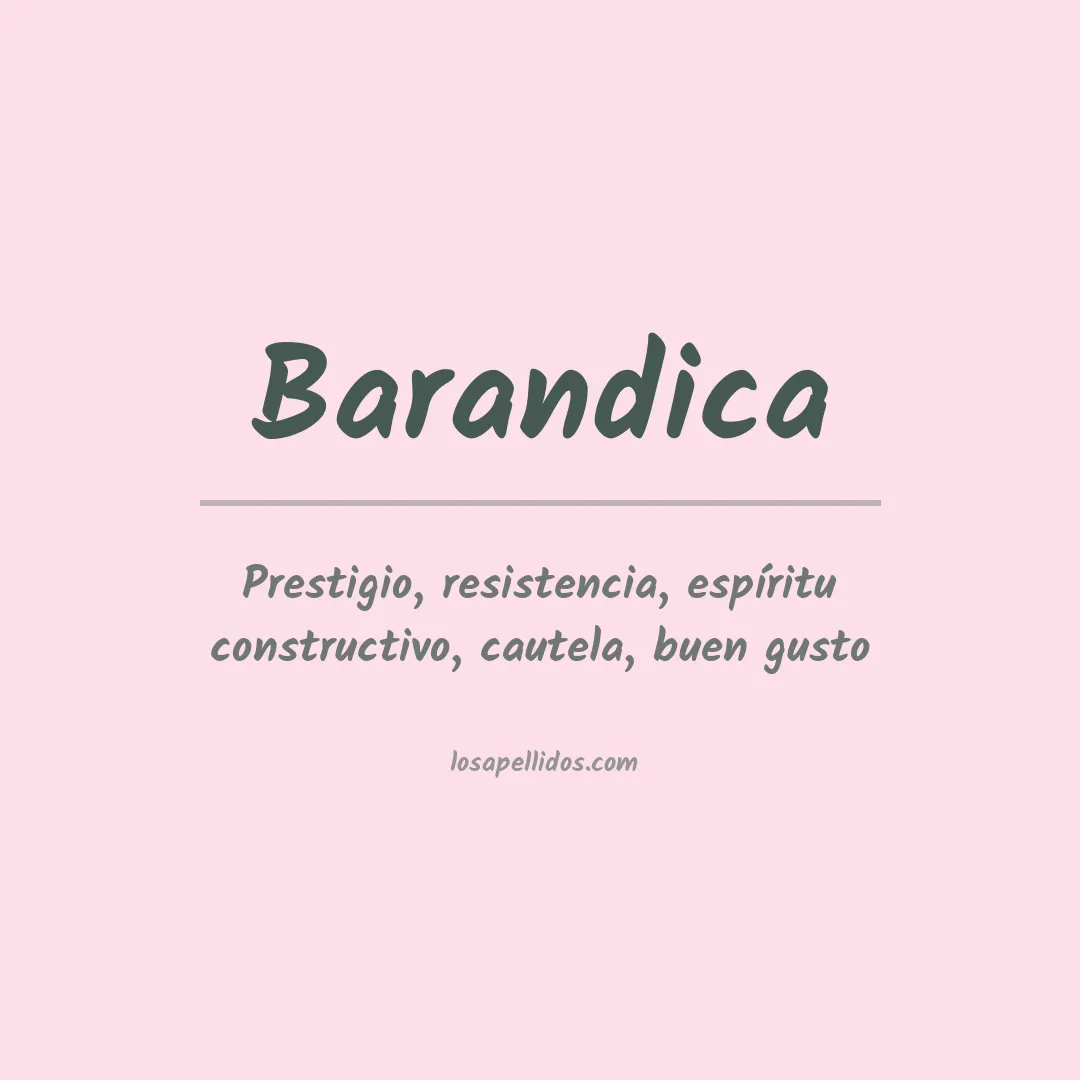Significado del Apellido Barandica